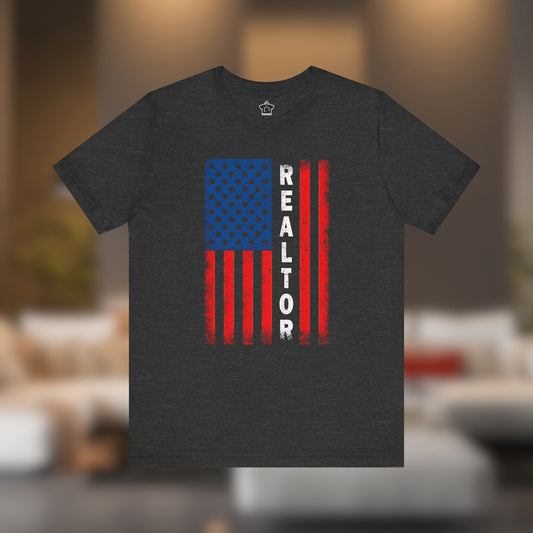 American Flag REALTOR V2 T-Shirt - T-Shirt | ShirtyAgents