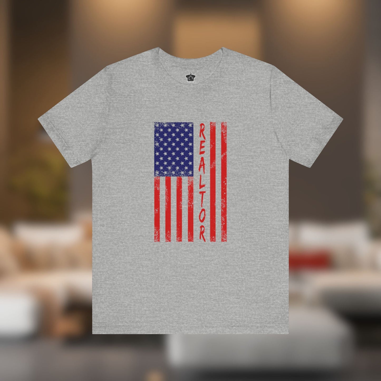 American Flag REALTOR V3 - Red Edition - T-Shirt | ShirtyAgents