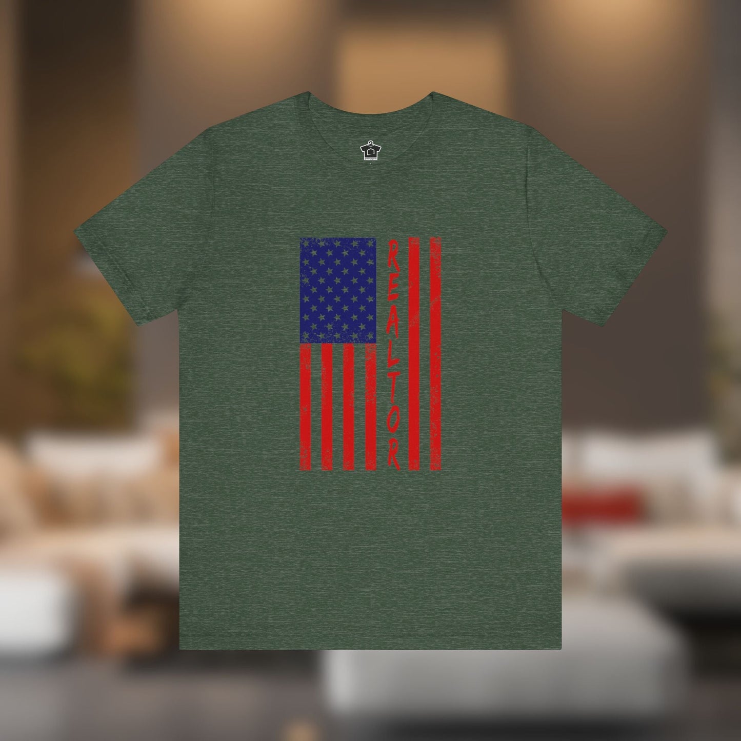 American Flag REALTOR V3 - Red Edition - T-Shirt | ShirtyAgents