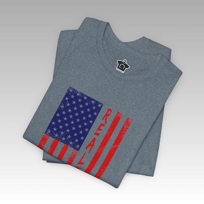 American Flag REALTOR V3 - Red Edition - T-Shirt | ShirtyAgents