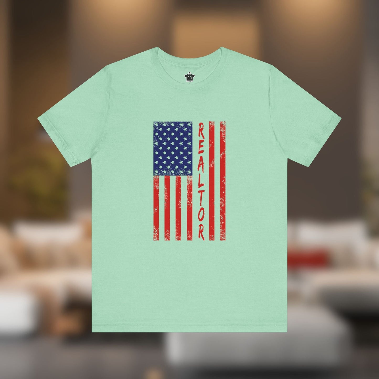 American Flag REALTOR V3 - Red Edition - T-Shirt | ShirtyAgents