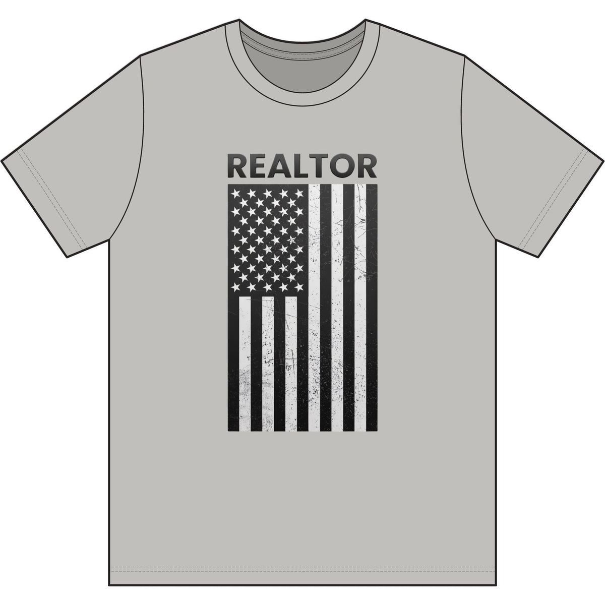 American Flag Vertical Realtor | Soft Premium Tee - T-Shirt | ShirtyAgents