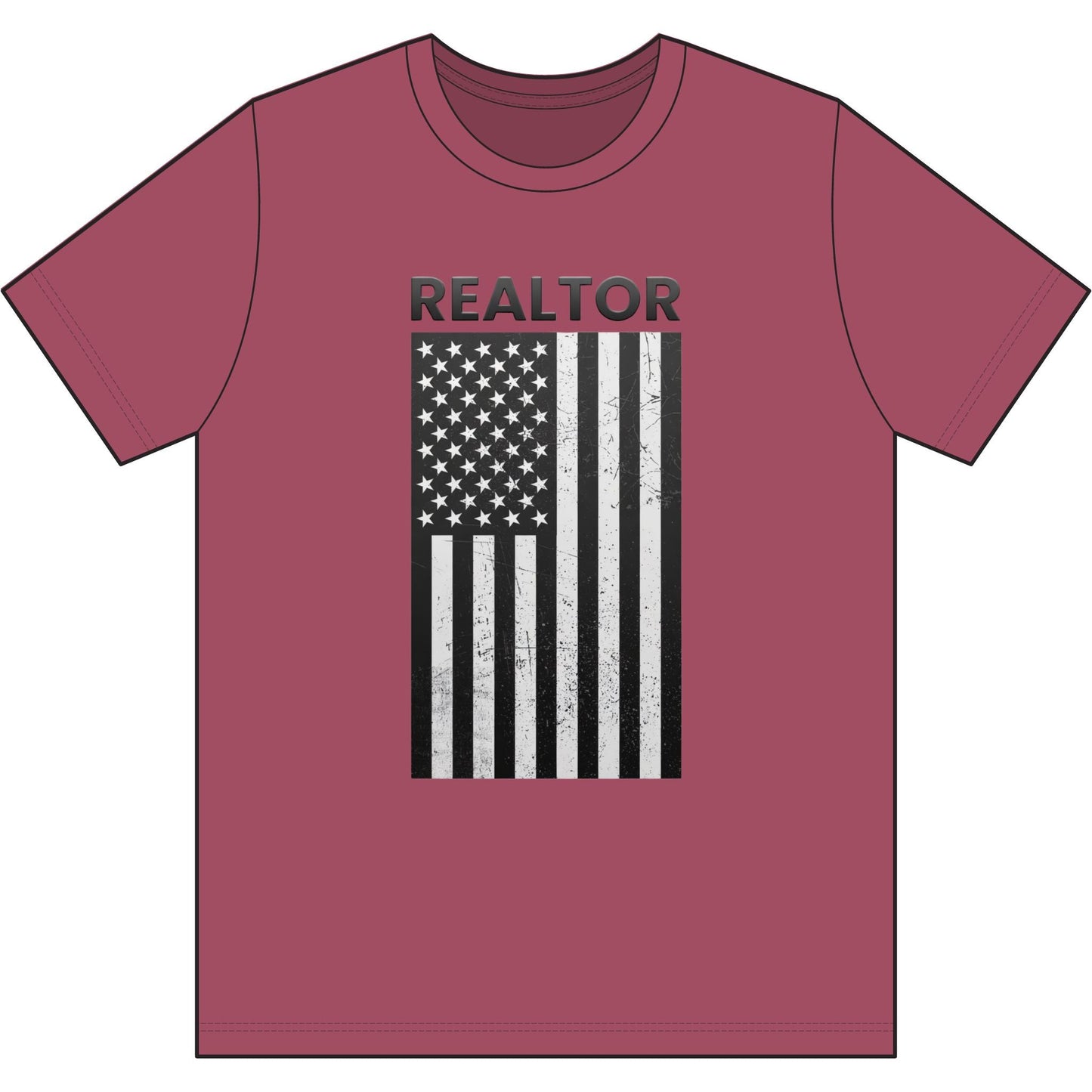 American Flag Vertical Realtor | Soft Premium Tee - T-Shirt | ShirtyAgents