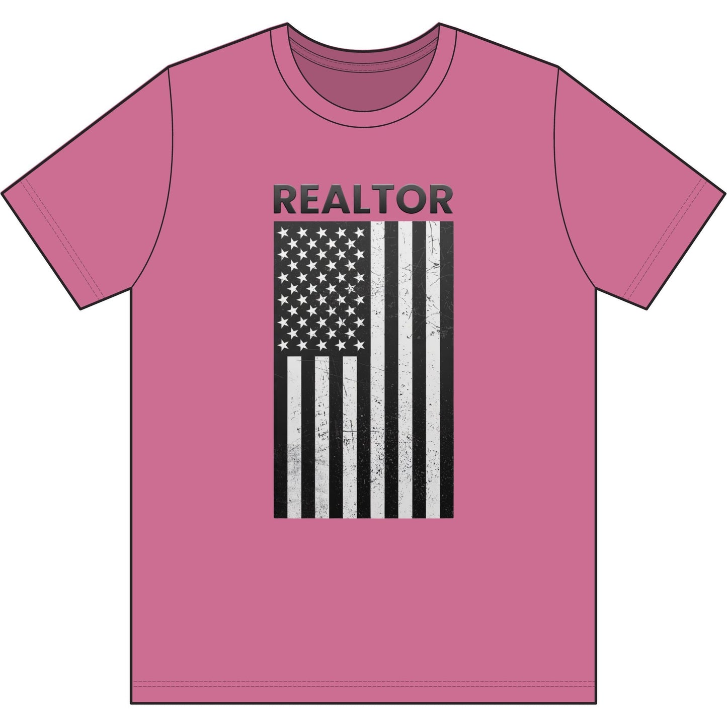 American Flag Vertical Realtor | Soft Premium Tee - T-Shirt | ShirtyAgents