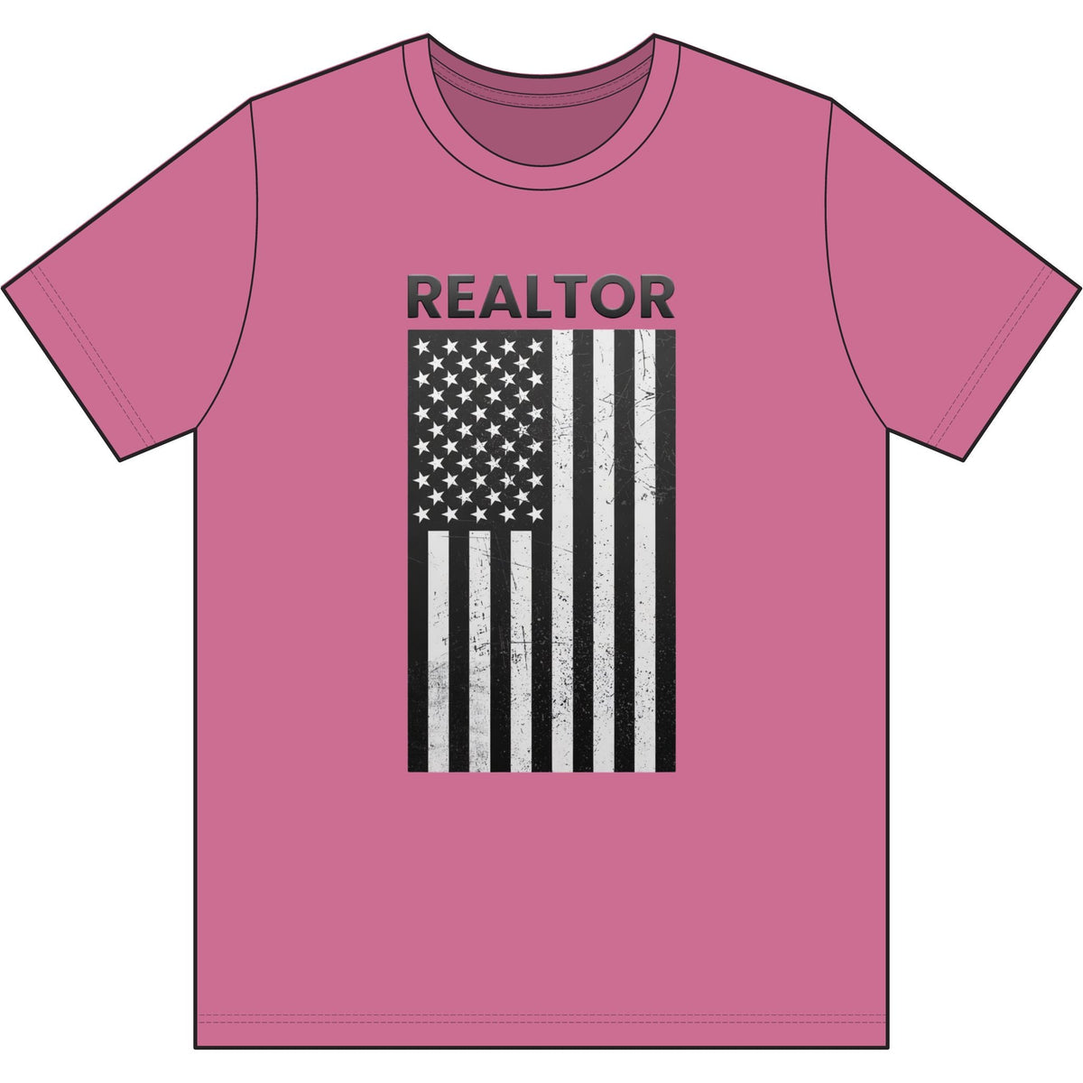 American Flag Vertical Realtor | Soft Premium Tee - T-Shirt | ShirtyAgents