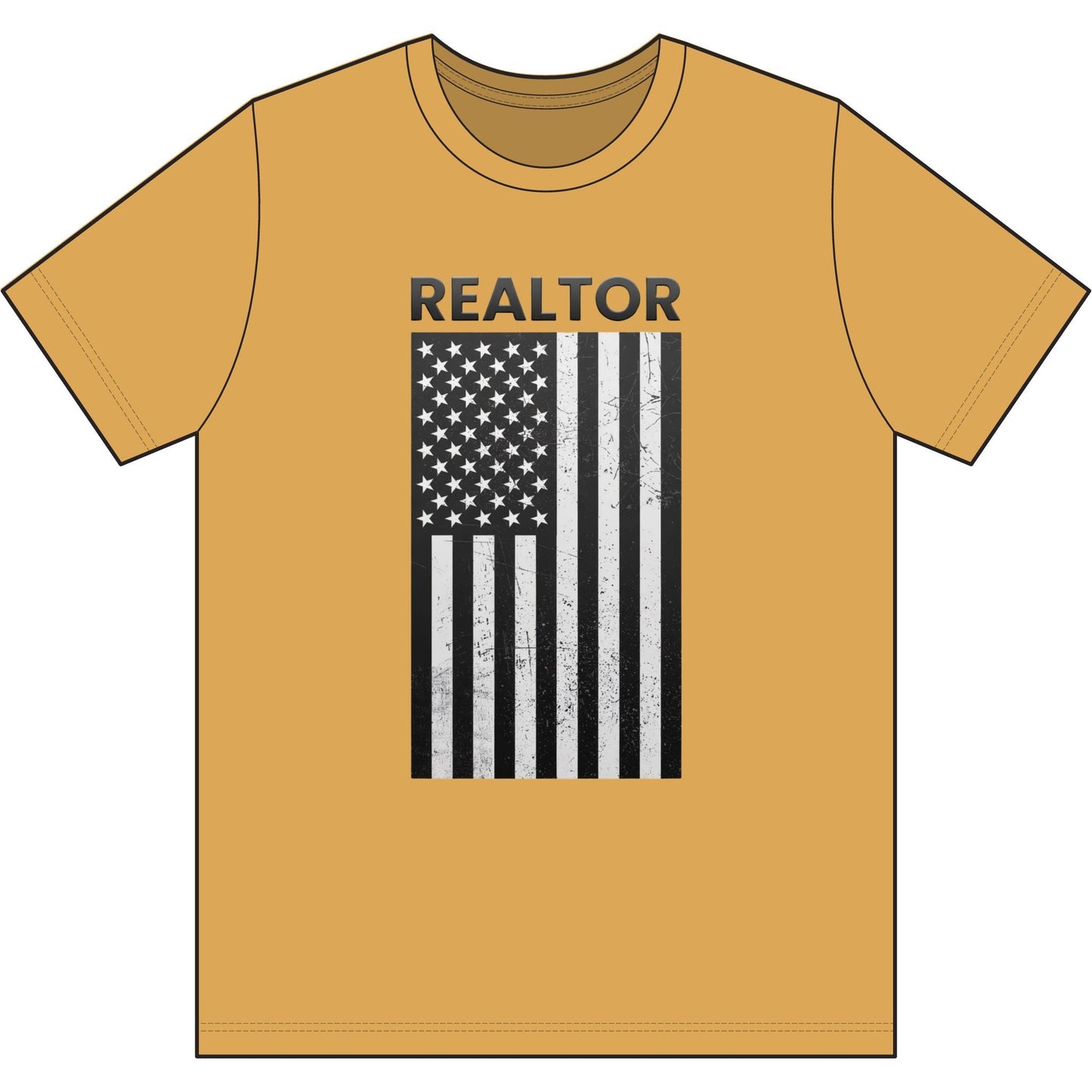 American Flag Vertical Realtor | Soft Premium Tee - T-Shirt | ShirtyAgents