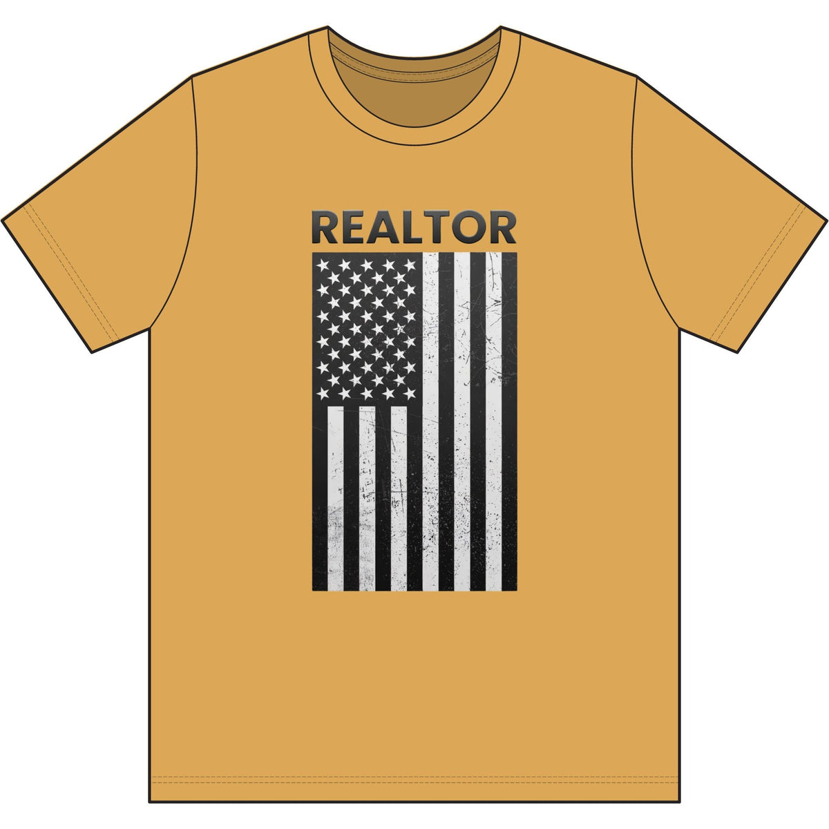 American Flag Vertical Realtor | Soft Premium Tee - T-Shirt | ShirtyAgents