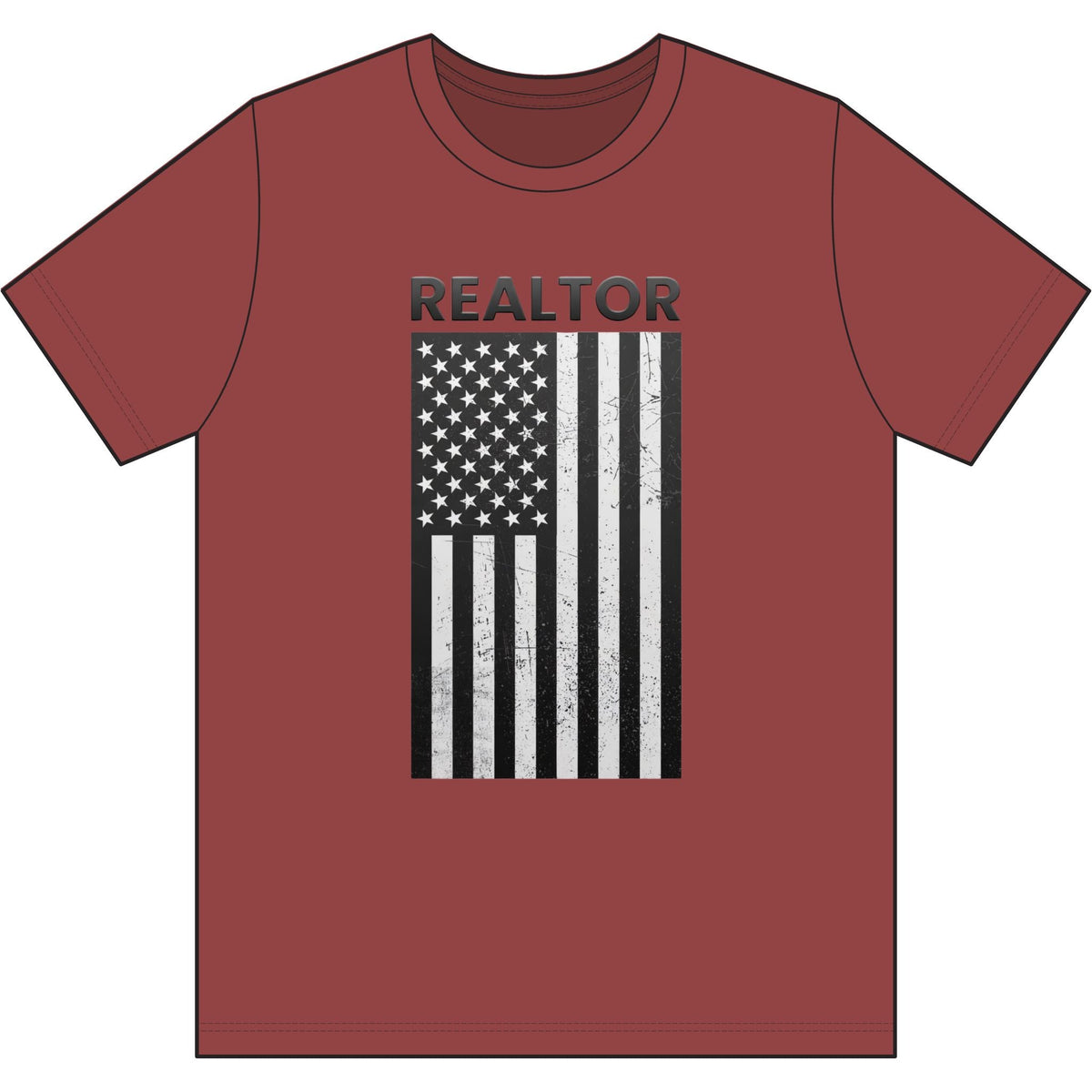 American Flag Vertical Realtor | Soft Premium Tee - T-Shirt | ShirtyAgents