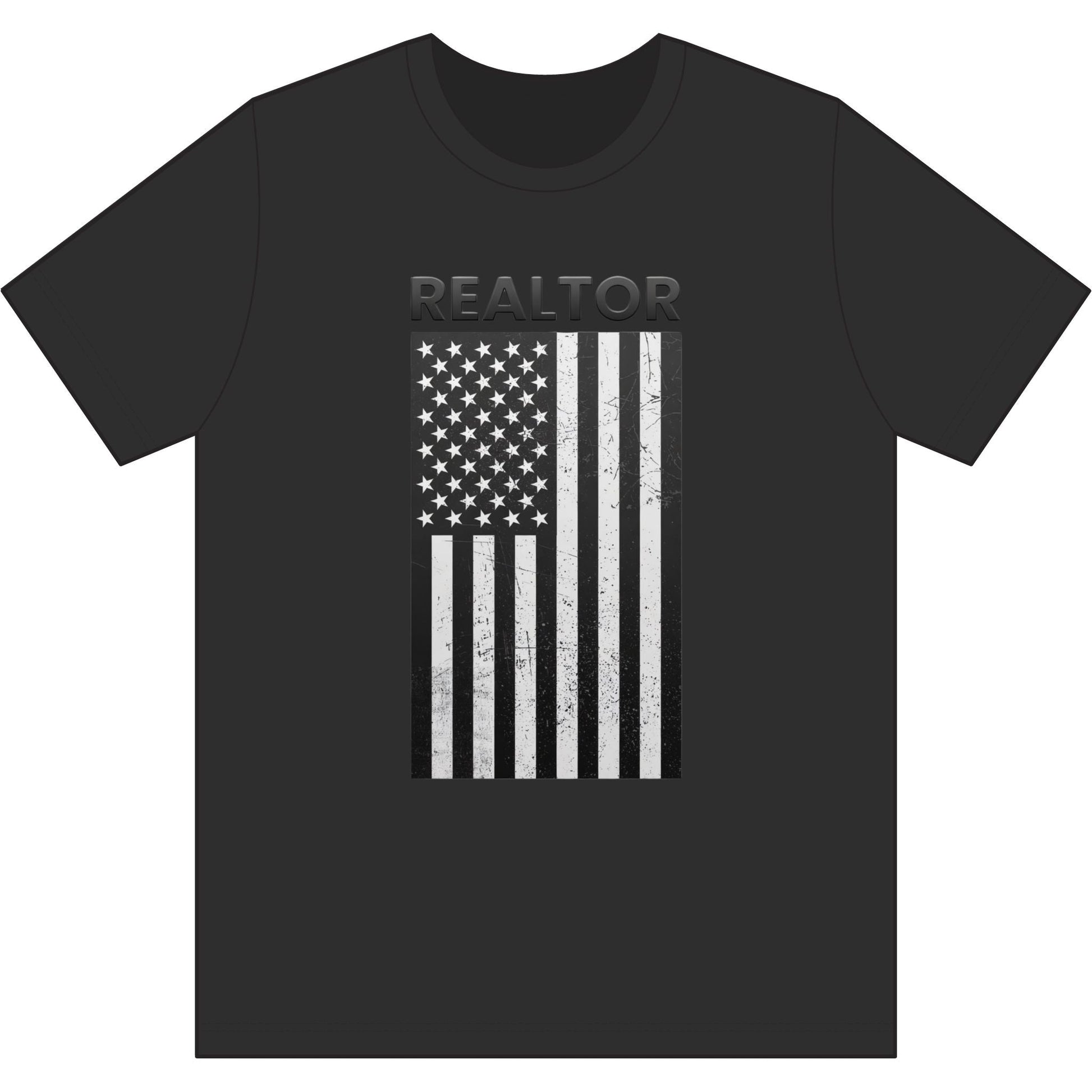 American Flag Vertical Realtor | Soft Premium Tee - T-Shirt | ShirtyAgents