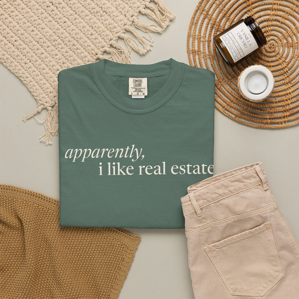 Apparently, I Like Real Estate | Heavy Tee - T-Shirt | ShirtyAgents