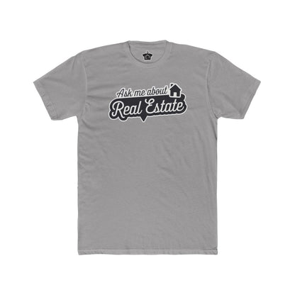 Ask Me About Real Estate Speech Bubble Tee - T-Shirt | ShirtyAgents