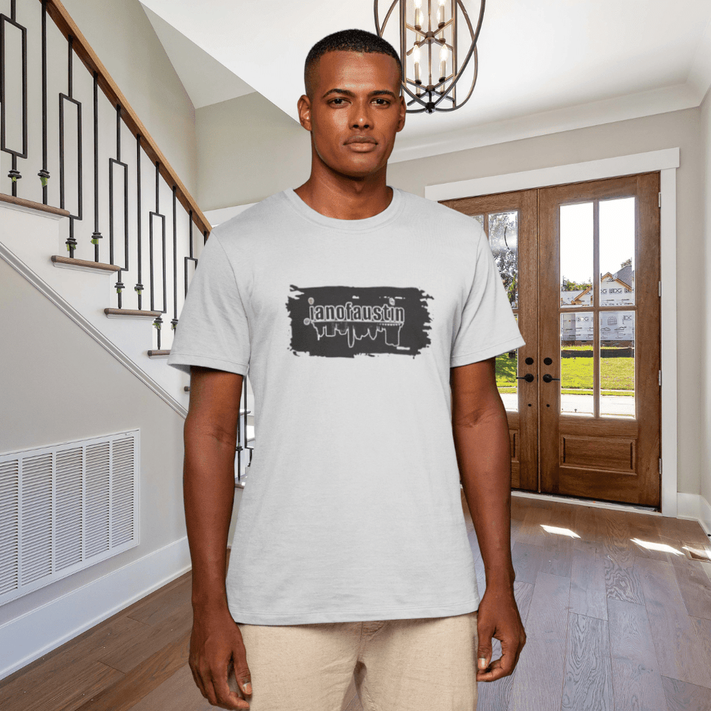 @ianofaustin REAL Austin Skyline Black Brush - T-Shirt | ShirtyAgents