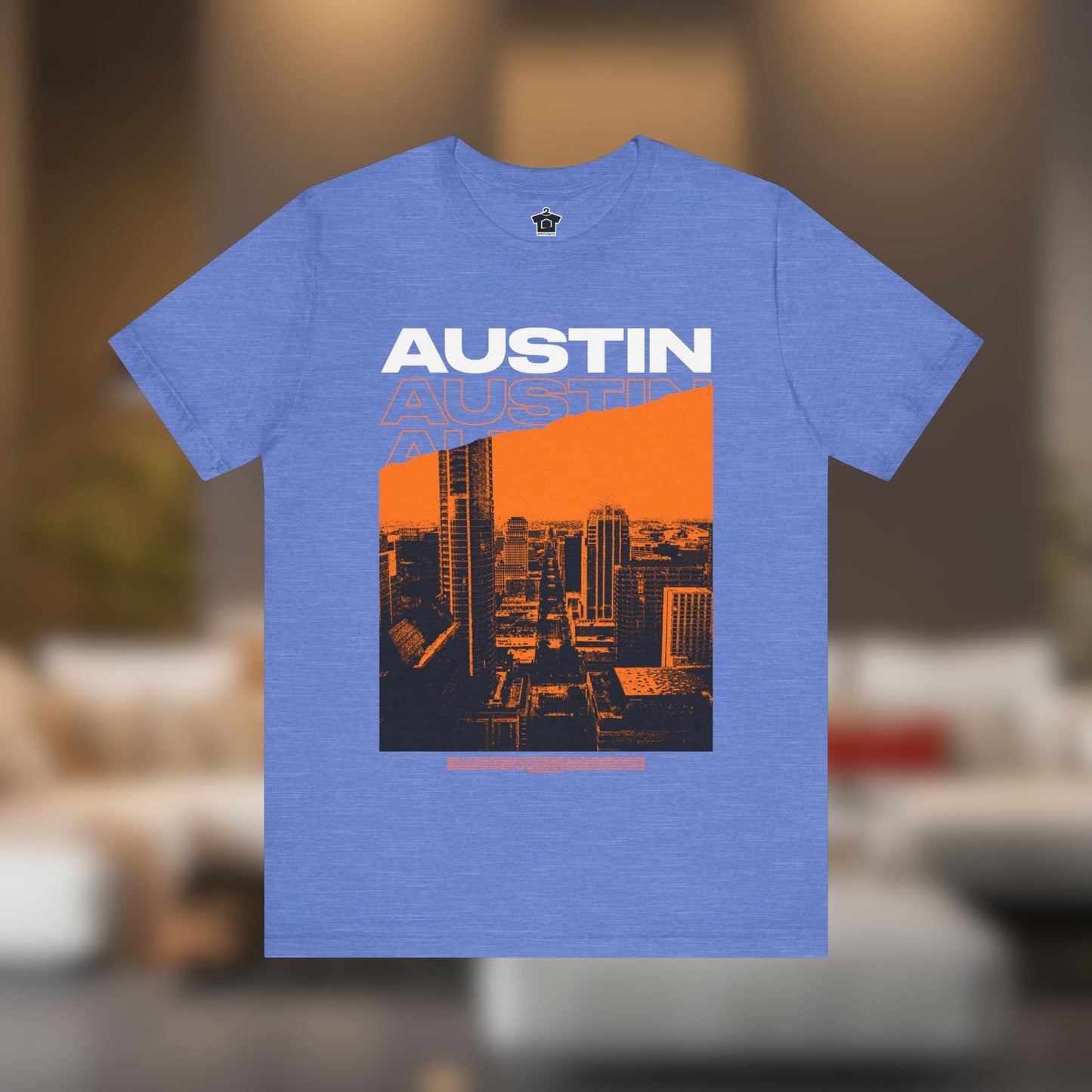 Austin Cityscape – Orange Edition (Unisex Tee) - T-Shirt | ShirtyAgents