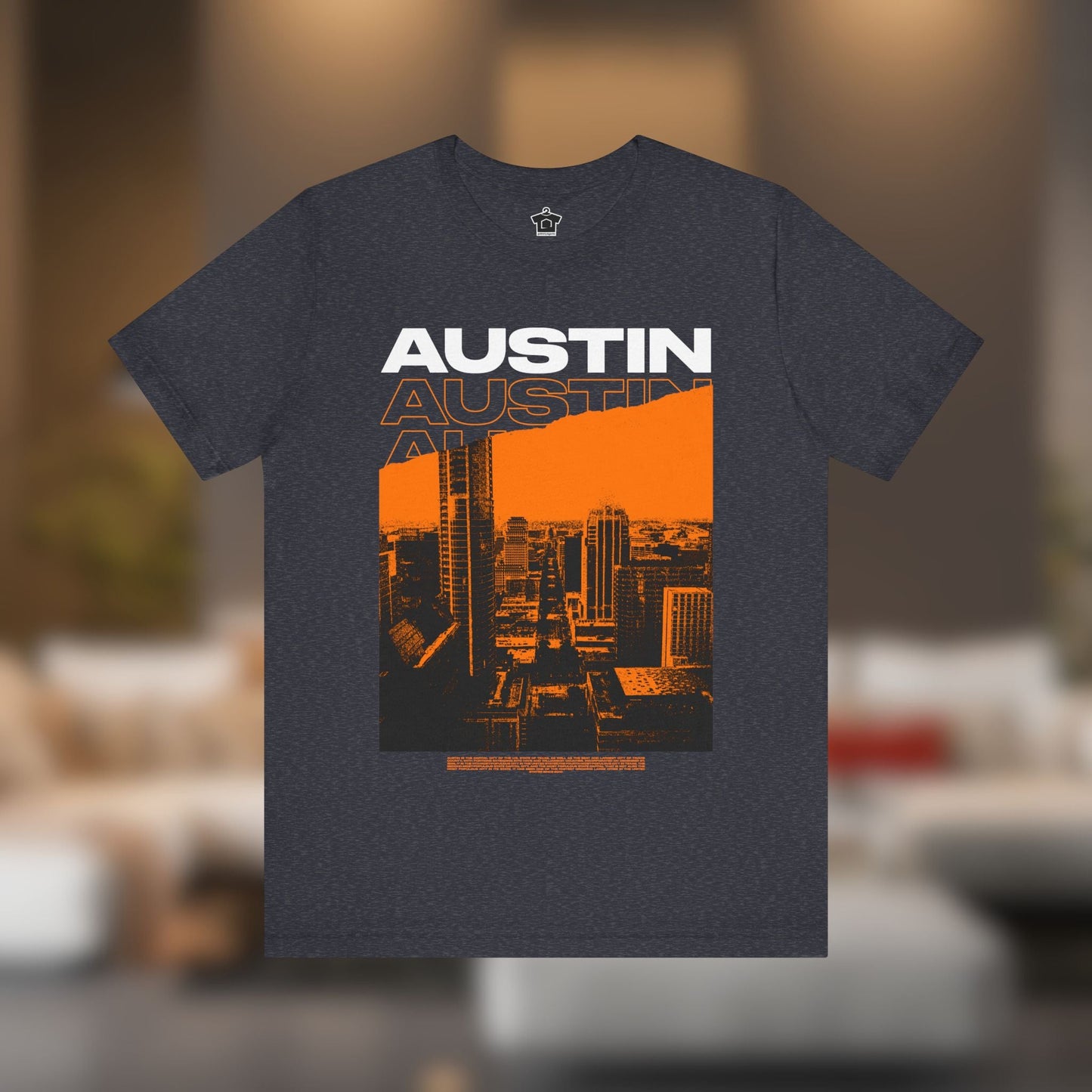 Austin Cityscape – Orange Edition (Unisex Tee) - T-Shirt | ShirtyAgents