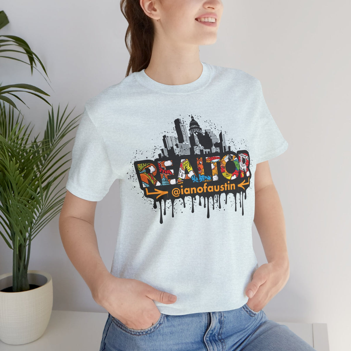 Austin Skyline Realtor Graffiti Tshirt | ianofaustin - T-Shirt | ShirtyAgents
