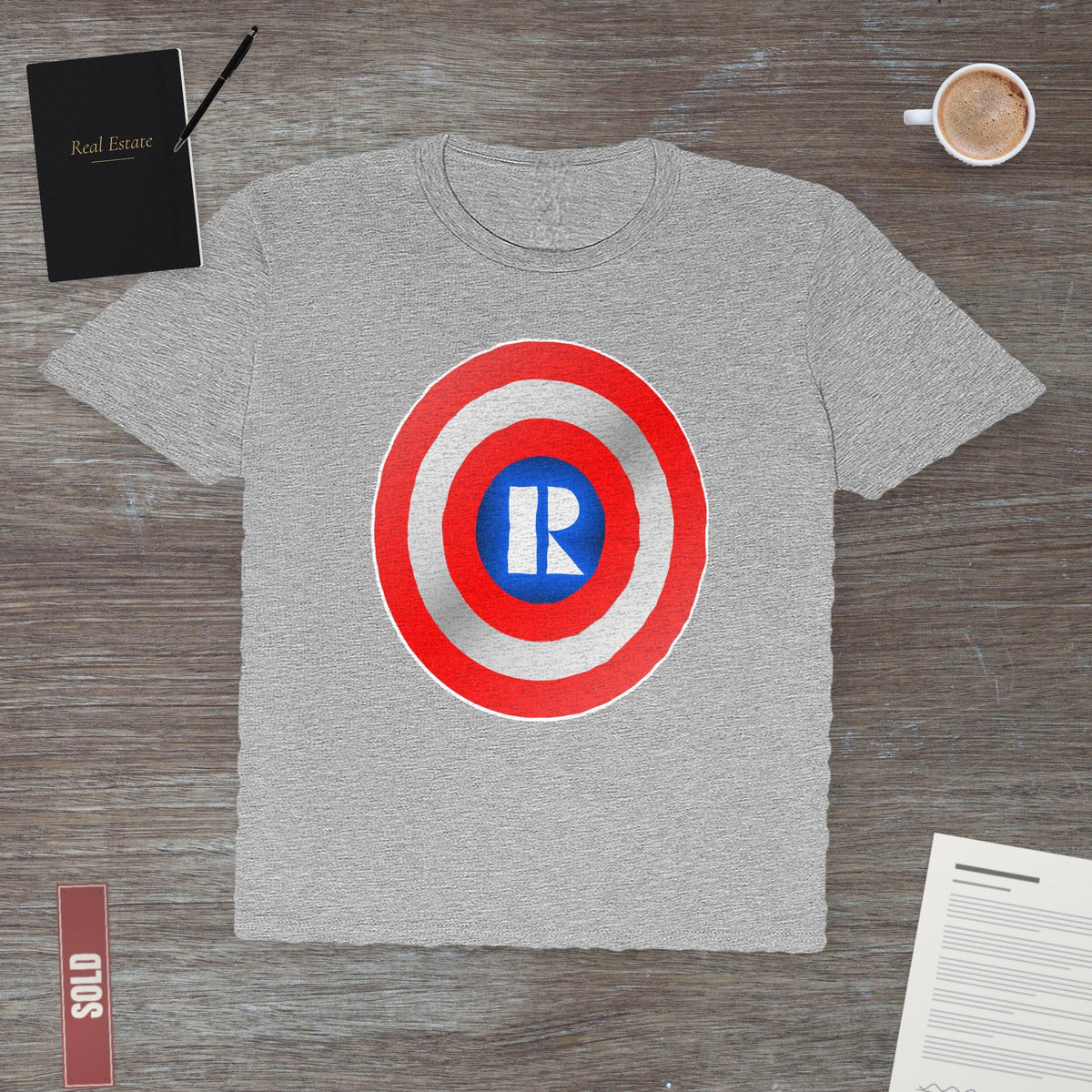 Captain Realtor Shield | Classic Tee - T-Shirt | ShirtyAgents