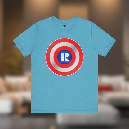 Captain Realtor Shield – Unisex Jersey Tee - T-Shirt | ShirtyAgents