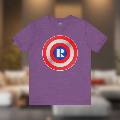 Captain Realtor Shield – Unisex Jersey Tee - T-Shirt | ShirtyAgents