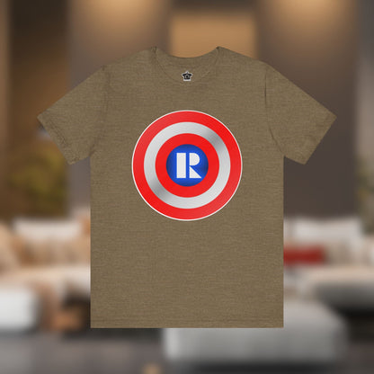 Captain Realtor Shield – Unisex Jersey Tee - T-Shirt | ShirtyAgents