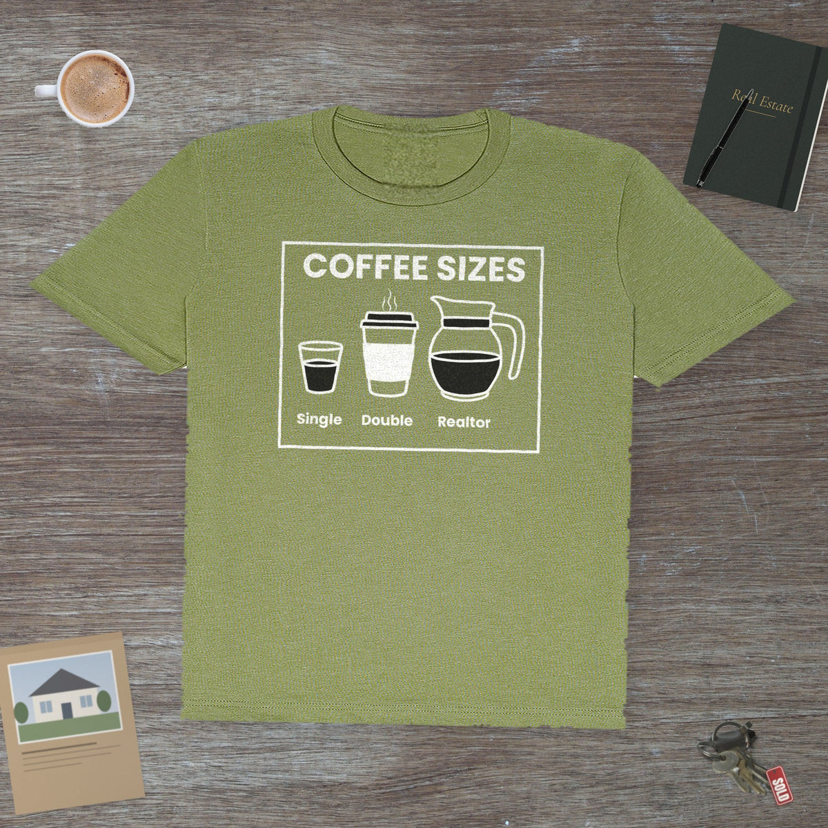 Coffee Sizes for Realtors | Classic Tee - T-Shirt | ShirtyAgents