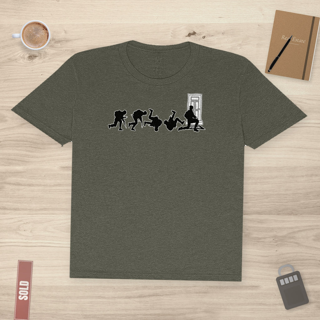 Combat Soldier Silhouette – Honoring Strength & Service | Classic Tee - T-Shirt | ShirtyAgents