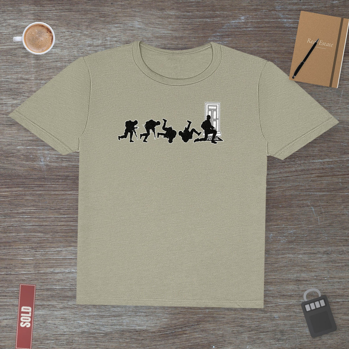 Combat Soldier Silhouette – Honoring Strength & Service | Classic Tee - T-Shirt | ShirtyAgents