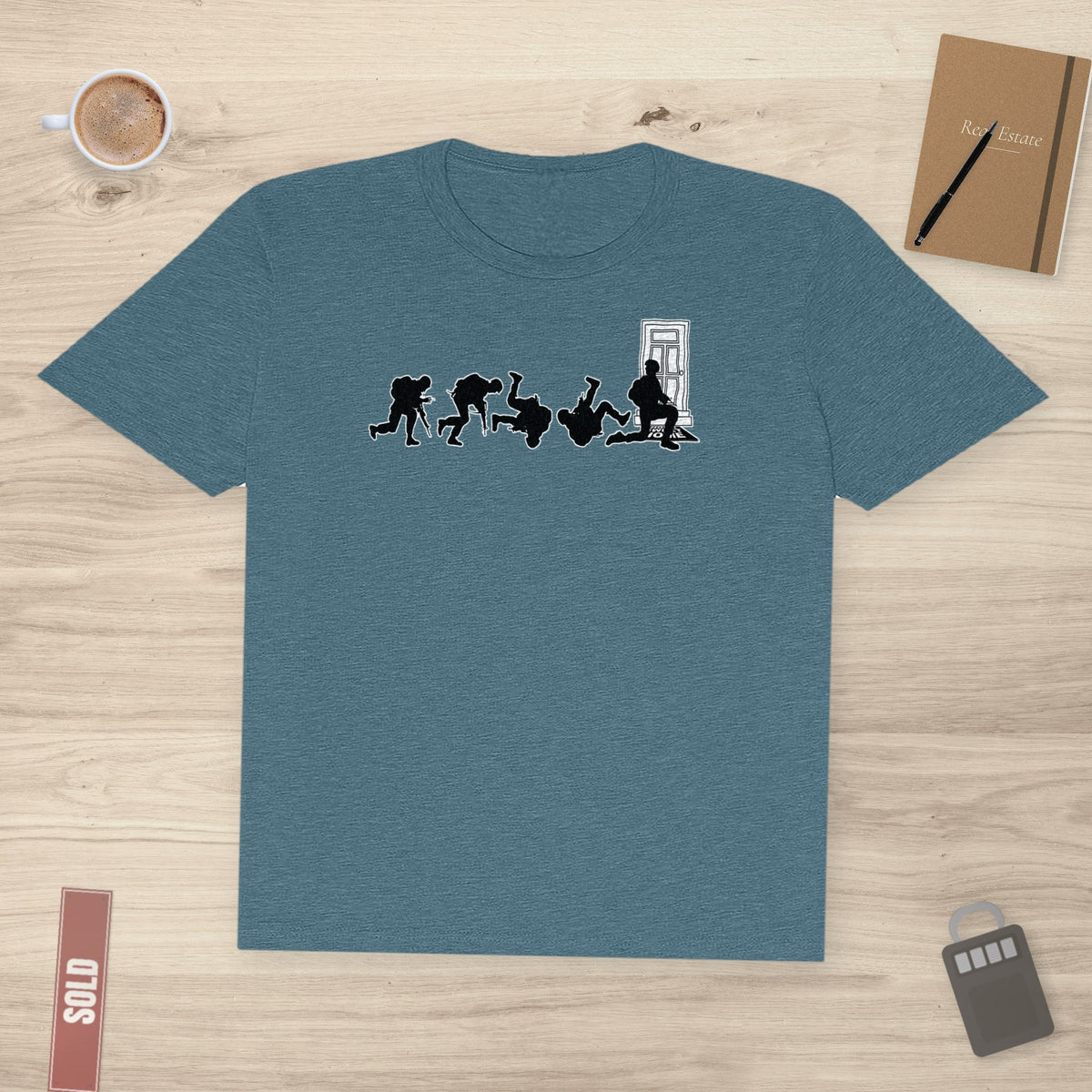 Combat Soldier Silhouette – Honoring Strength & Service | Classic Tee - T-Shirt | ShirtyAgents