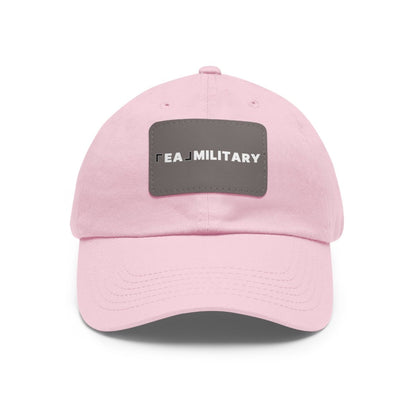 Dad Hat with Leather Patch (Rectangle) - Hats | ShirtyAgents