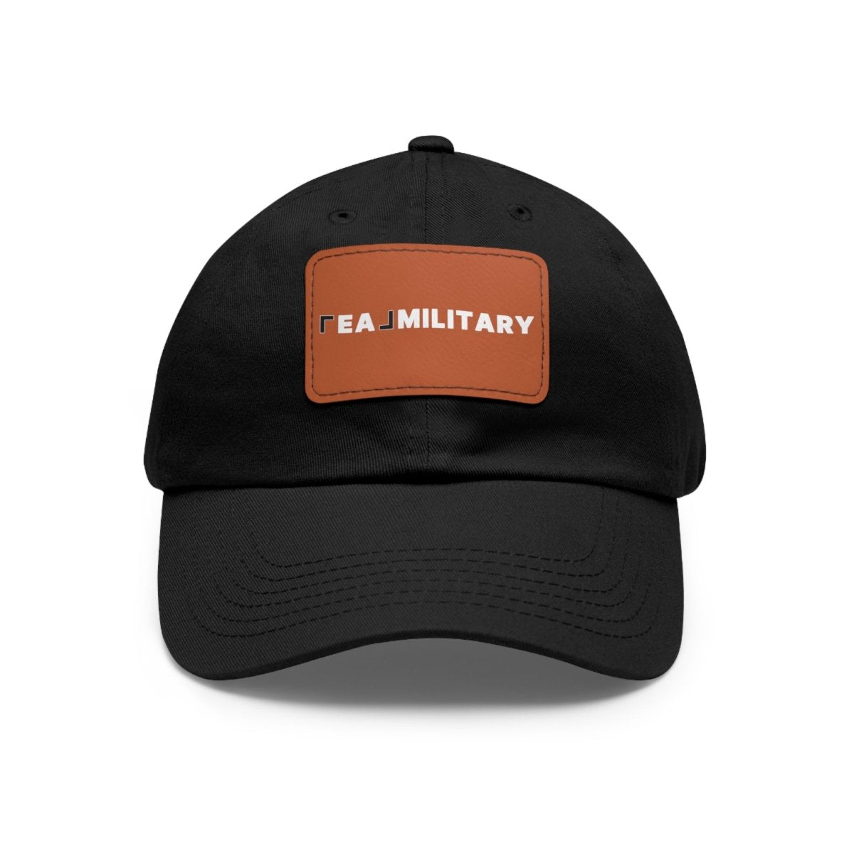 Dad Hat with Leather Patch (Rectangle) - Hats | ShirtyAgents
