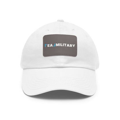 Dad Hat with Leather Patch (Rectangle) - Hats | ShirtyAgents