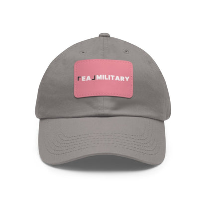 Dad Hat with Leather Patch (Rectangle) - Hats | ShirtyAgents