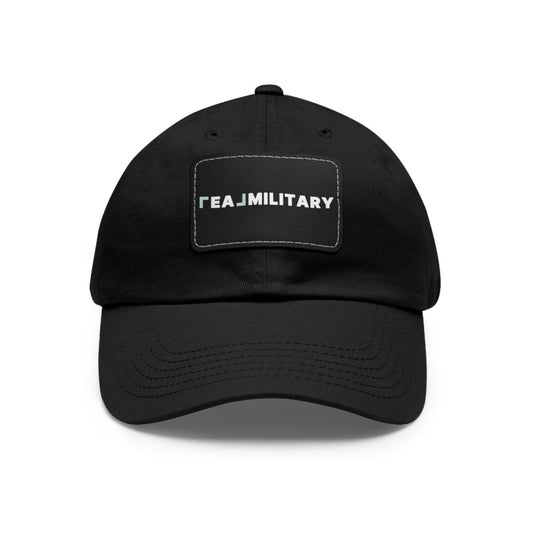 Dad Hat with Leather Patch (Rectangle) - Hats | ShirtyAgents