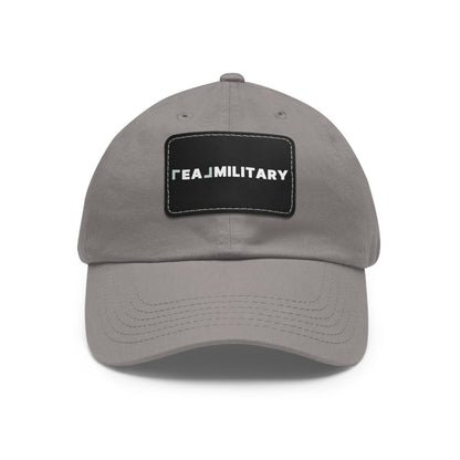 Dad Hat with Leather Patch (Rectangle) - Hats | ShirtyAgents
