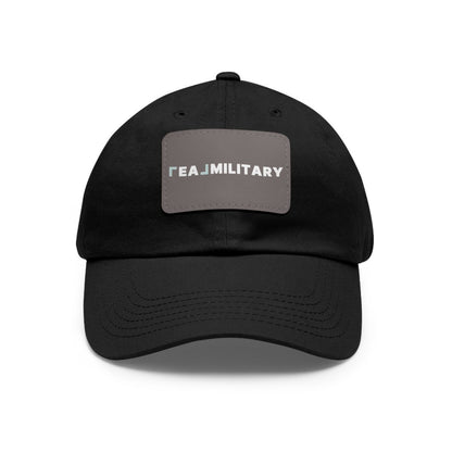 Dad Hat with Leather Patch (Rectangle) - Hats | ShirtyAgents
