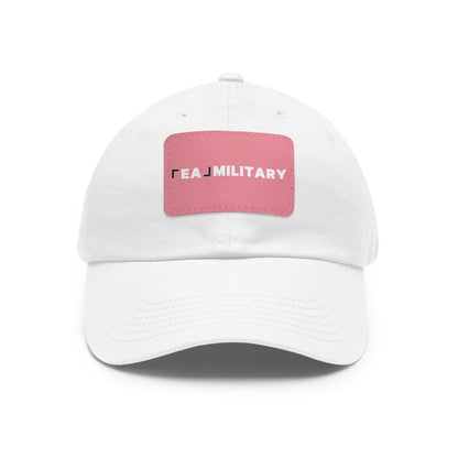 Dad Hat with Leather Patch (Rectangle) - Hats | ShirtyAgents