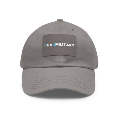 Dad Hat with Leather Patch (Rectangle) - Hats | ShirtyAgents