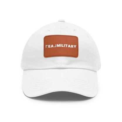Dad Hat with Leather Patch (Rectangle) - Hats | ShirtyAgents