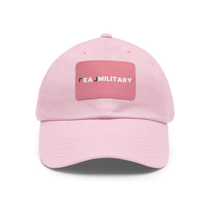 Dad Hat with Leather Patch (Rectangle) - Hats | ShirtyAgents