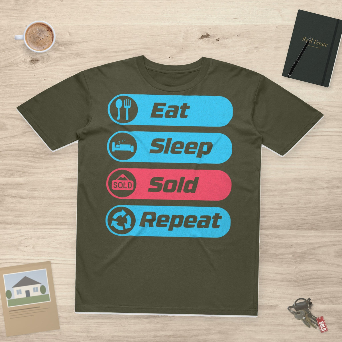 Eat Sleep Sold Repeat | Classic Tee - T-Shirt | ShirtyAgents