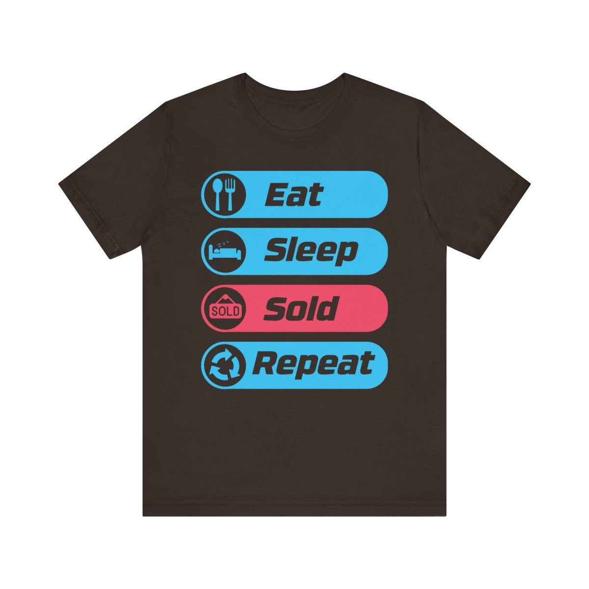 Eat Sleep Sold Repeat Unisex Jersey Short Sleeve Tee - T-Shirt | ShirtyAgents