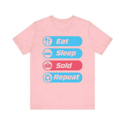 Eat Sleep Sold Repeat Unisex Jersey Short Sleeve Tee - T-Shirt | ShirtyAgents