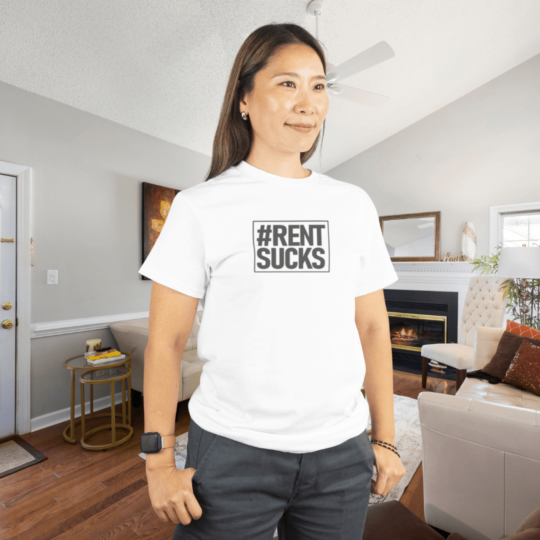 Hashtag Rent Sucks – Unisex Jersey Tee - T-Shirt | ShirtyAgents