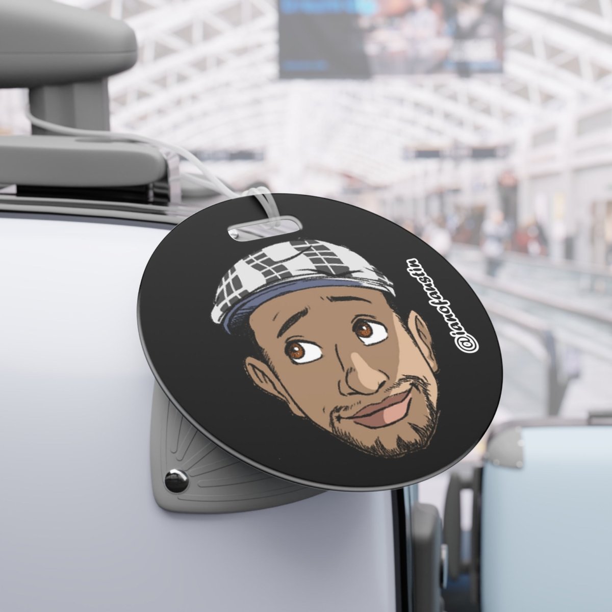 Head Logo Luggage Tag #ianofaustin - Accessories | ShirtyAgents