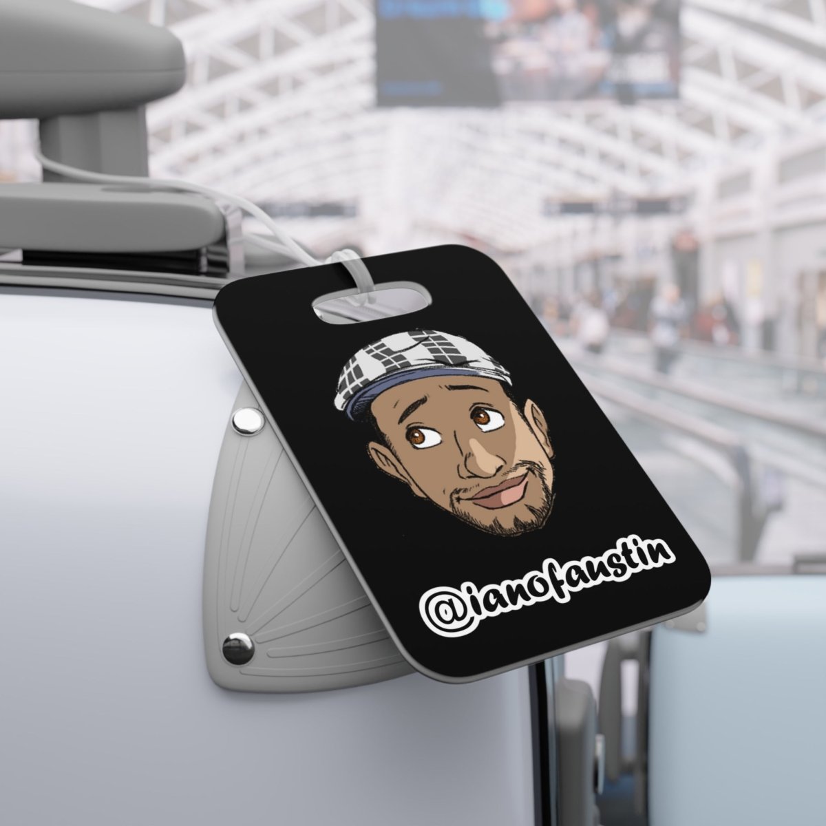 Head Logo Luggage Tag #ianofaustin - Accessories | ShirtyAgents