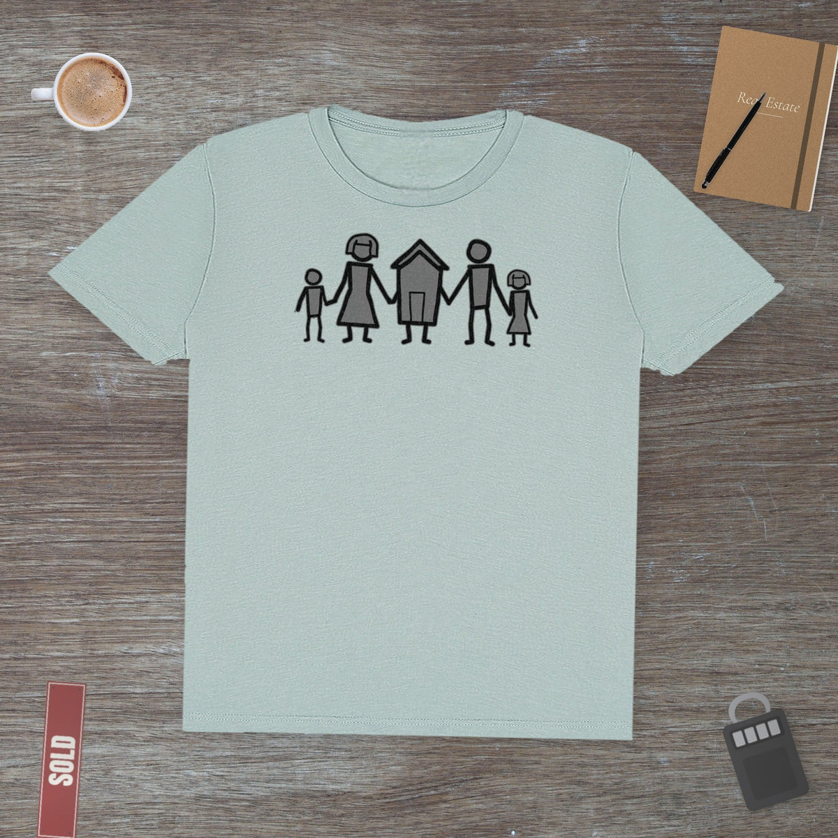 Home Is Where Family Begins" – Realtor T-Shirt - T-Shirt | ShirtyAgents