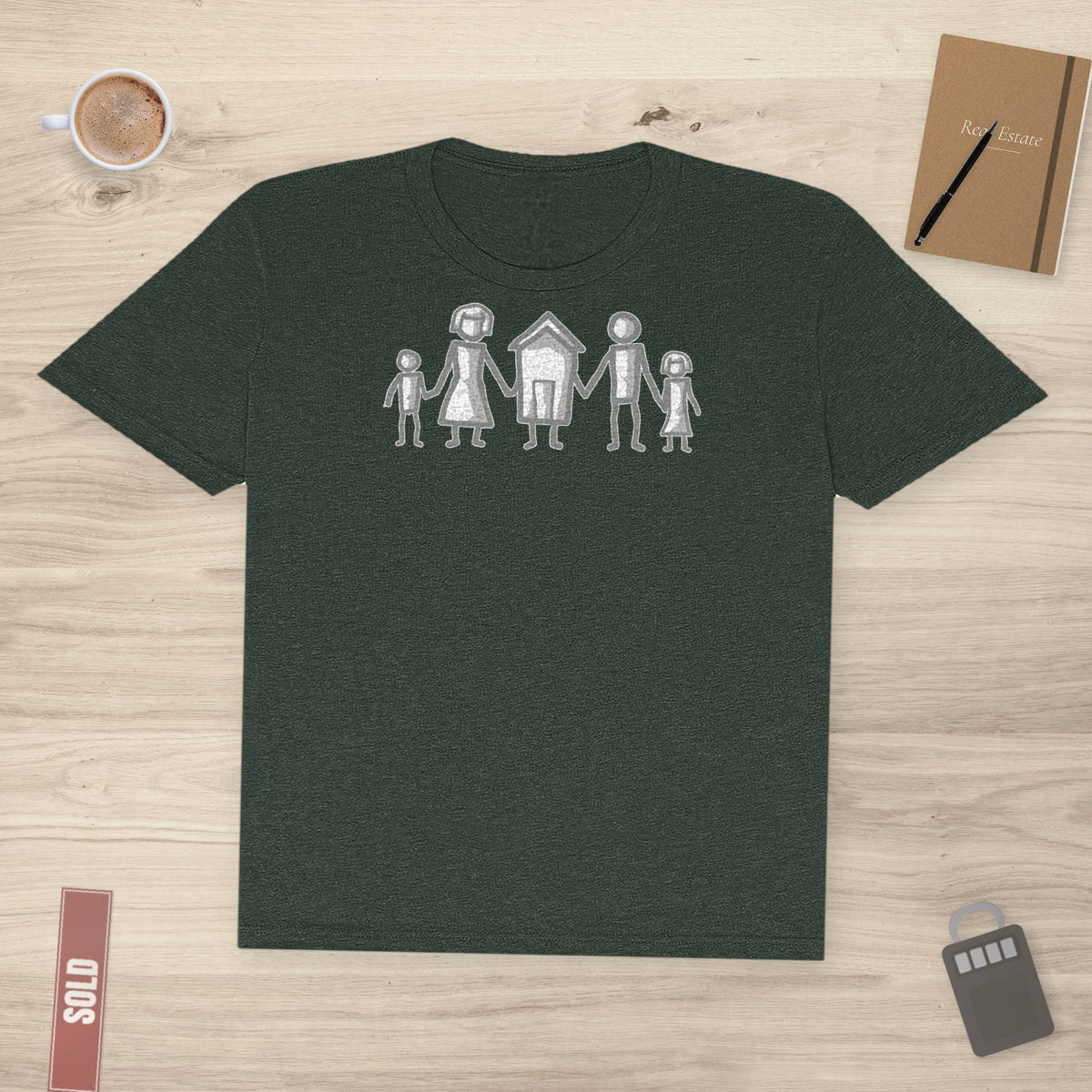 Home Is Where Family Begins" – Realtor T-Shirt - T-Shirt | ShirtyAgents