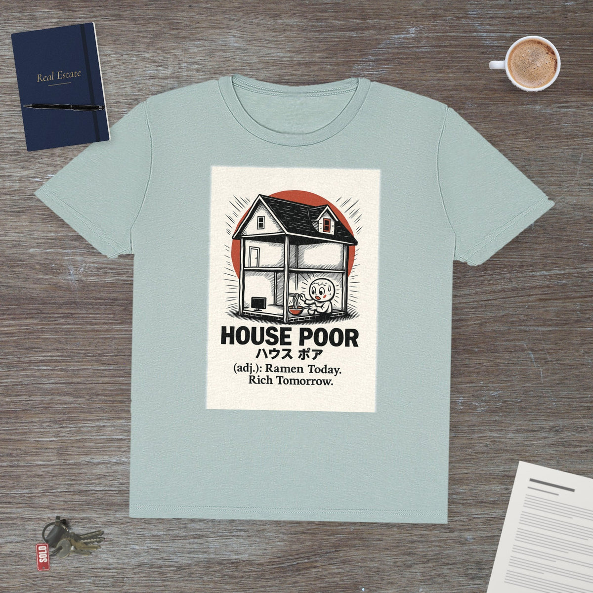 House Poor Ramen Manga | Classic Tee - T-Shirt | ShirtyAgents