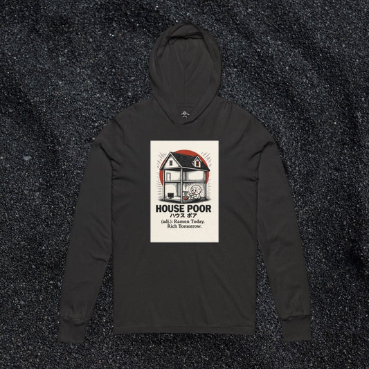 House Poor Ramen Manga Hooded Long Sleeve Tshirt - Long - sleeve | ShirtyAgents