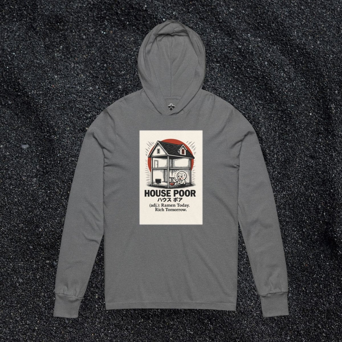 House Poor Ramen Manga Hooded Long Sleeve Tshirt - Long - sleeve | ShirtyAgents