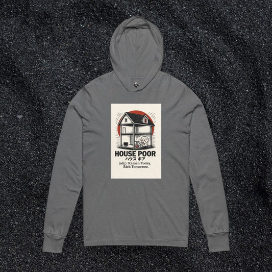 House Poor Ramen Manga Hooded Long Sleeve Tshirt - Long - sleeve | ShirtyAgents